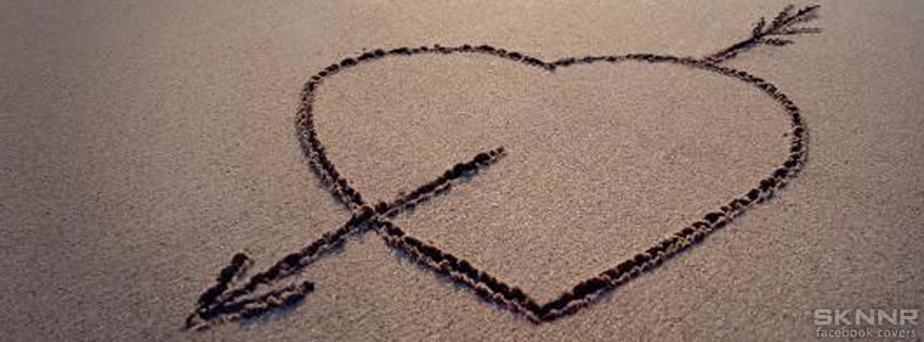 Heart In The Sand Facebook Cover